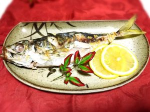 アジの塩焼き
