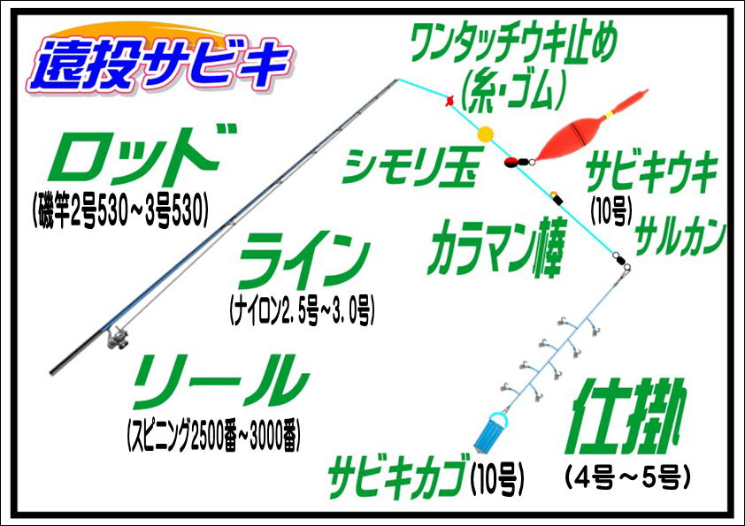 遠投サビキ